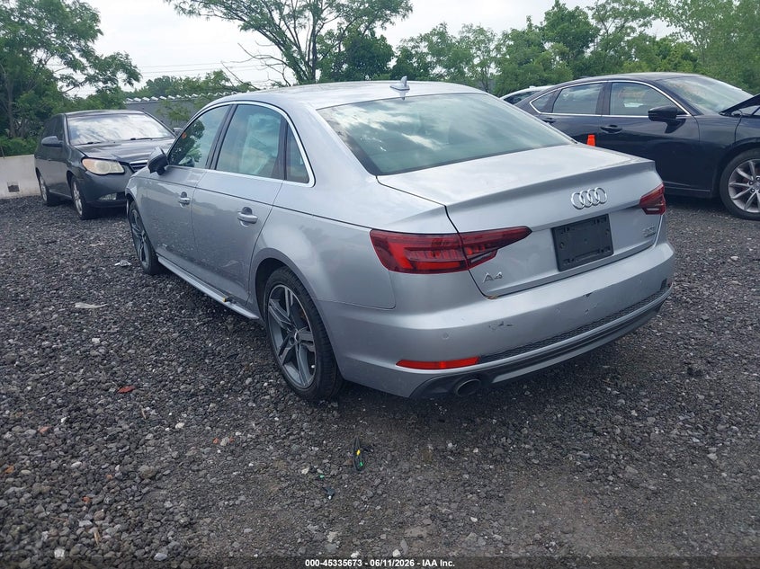 Vin: wauenaf41jn012327, lot: 45833609, audi a4 2.0t premium/2.0t tech premium 20183