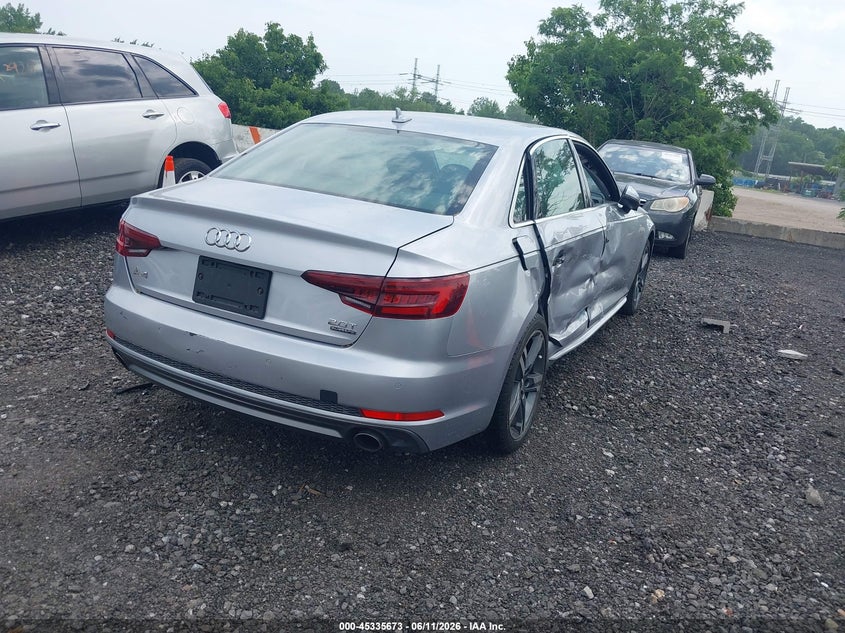 Vin: wauenaf41jn012327, lot: 45833609, audi a4 2.0t premium/2.0t tech premium 20184