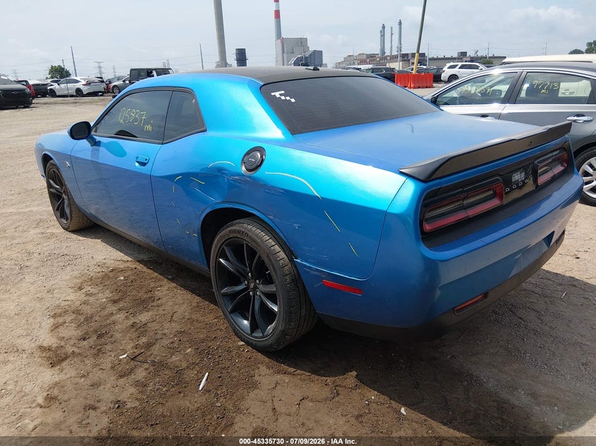 Vin: 2c3cdzbtxjh306055, lot: 45833666, dodge challenger r/t 20183
