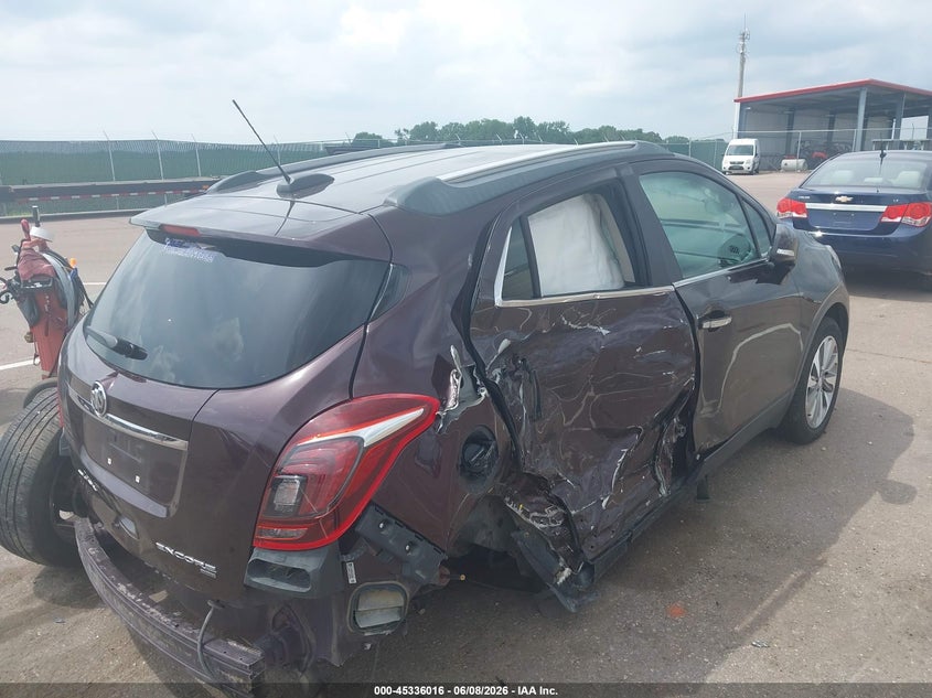 Vin: kl4cjesb1hb191380, lot: 45833952, buick encore preferred 20174