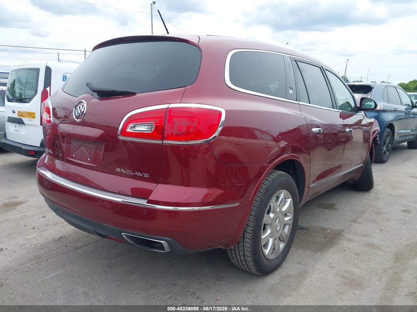 Vin: 5gakrbkd5fj237372, lot: 45834035, buick enclave leather 20154