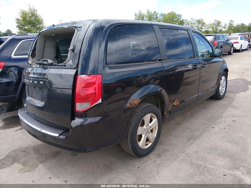 Vin: 2c4rdgbg0dr692206, lot: 45834185, dodge grand caravan se 20134