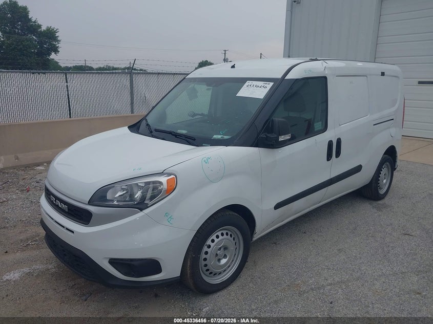 Vin: zfb636vpxn6v99605, lot: 45834392, ram promaster city cargo van 20222