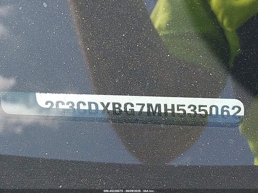 2021 DODGE CHARGER SEDAN 3.6L V-6 DOHC, VVT, 292HP