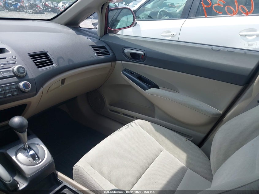 2009 HONDA CIVIC SEDAN 1.8L I-4 VVT, 140HP