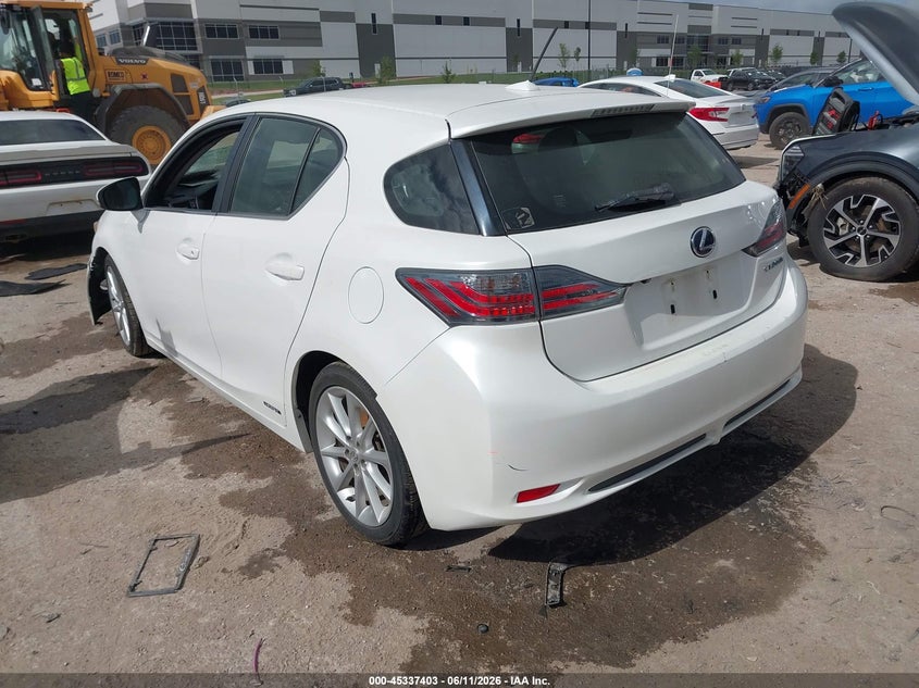 Vin: jthkd5bh6c2121894, lot: 45835339, lexus ct 200h premium 20123