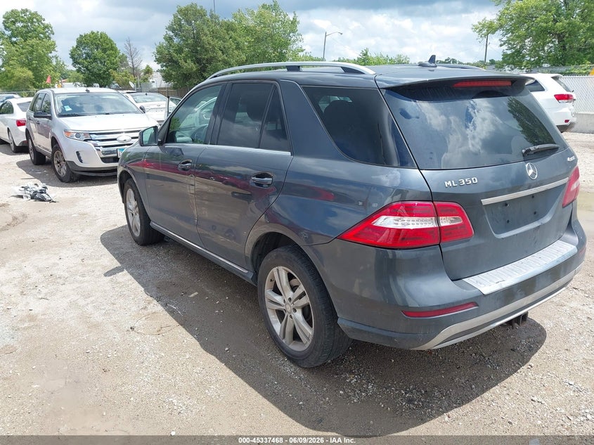 Vin: 4jgda5hb2fa582098, lot: 45835404, mercedes-benz ml 350 4matic 20153