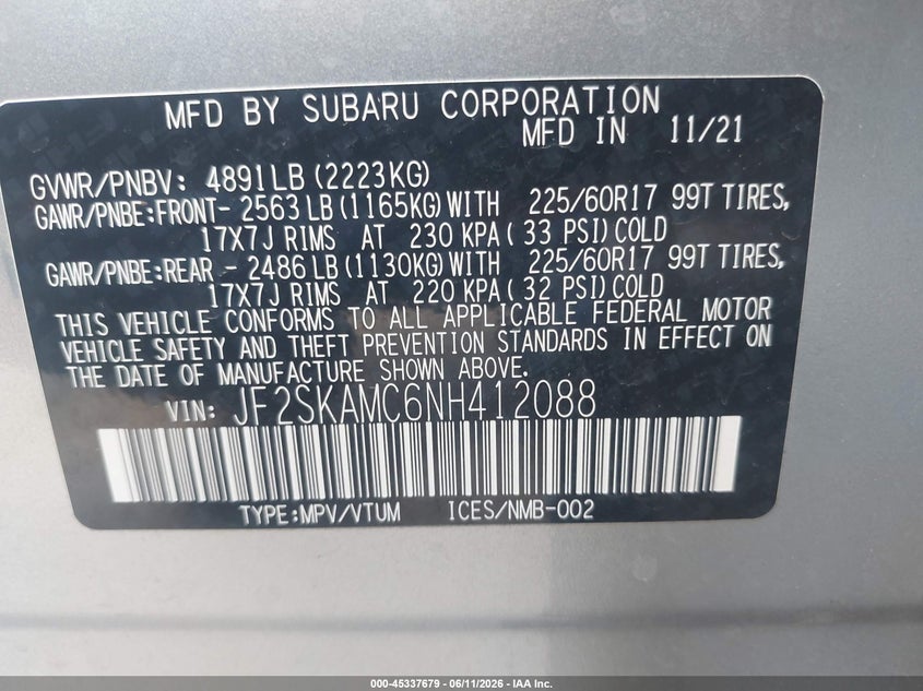 2022 SUBARU FORESTER WILDERNESS — Photo 9