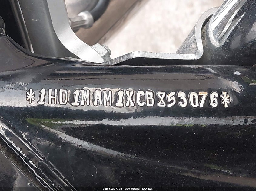 2012 Harley-Davidson Flhtcutg Tri Glide Ultra Classic VIN: 1HD1MAM1XCB853076 Lot: 45337753