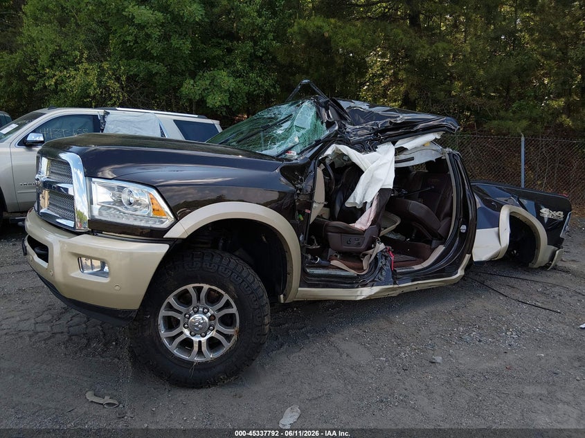 Vin: 3c6ur5gl7hg547768, lot: 45835728, ram 2500 longhorn  4x4 6'4 box 20172