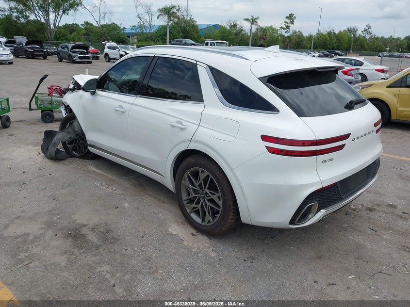 Vin: kmumadtb8pu103699, lot: 45835975, genesis gv70 2.5t awd 20233