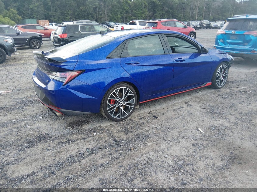 Vin: kmhlw4ak4nu006169, lot: 45836083, hyundai elantra n 20224