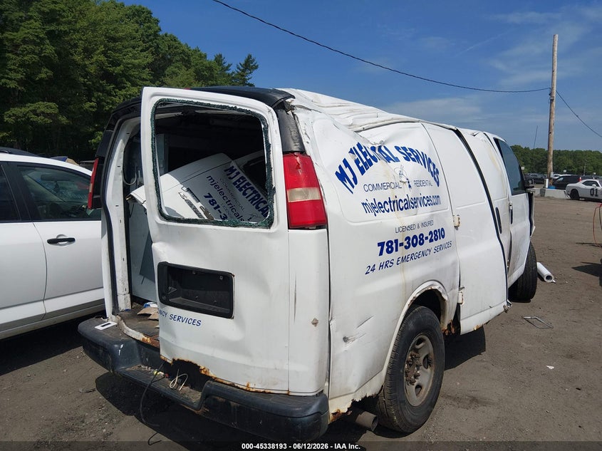 2012 Chevrolet Express 2500 Work Van VIN: 1GCWGFFA0C1106150 Lot: 45338193