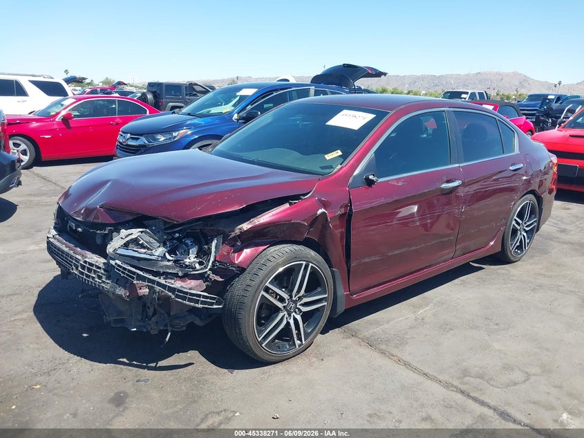 Vin: 1hgcr2f54ha143624, lot: 45836207, honda accord sport 20172