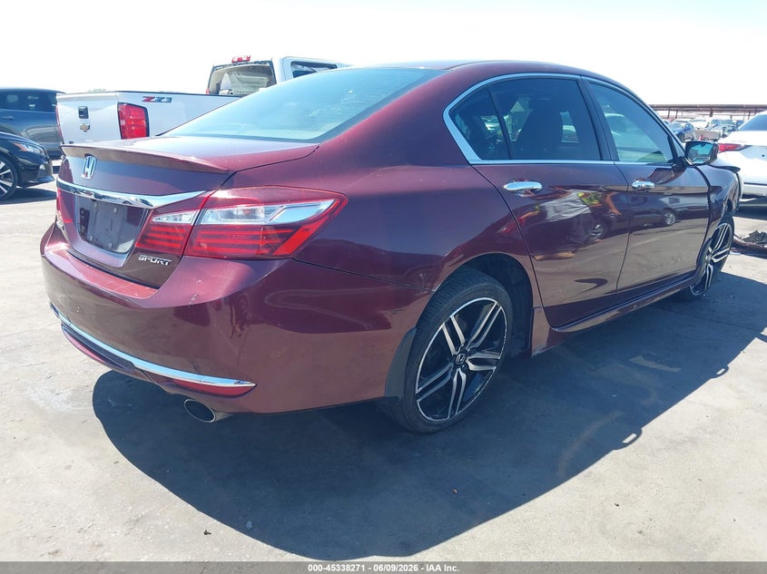 Vin: 1hgcr2f54ha143624, lot: 45836207, honda accord sport 20174