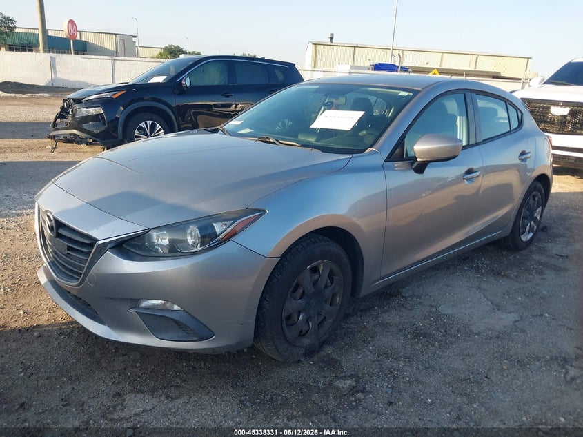 Vin: 3mzbm1k71fm206993, lot: 45836267, mazda mazda3 i sport 20152