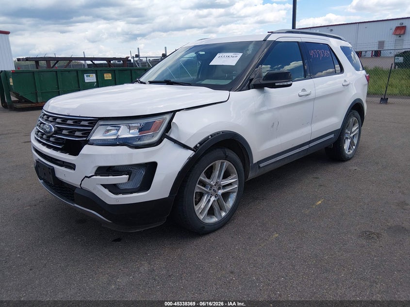 Vin: 1fm5k8d8xggc40877, lot: 45836305, ford explorer xlt 20162