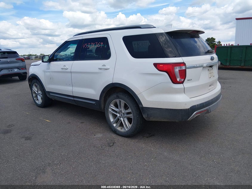 Vin: 1fm5k8d8xggc40877, lot: 45836305, ford explorer xlt 20163
