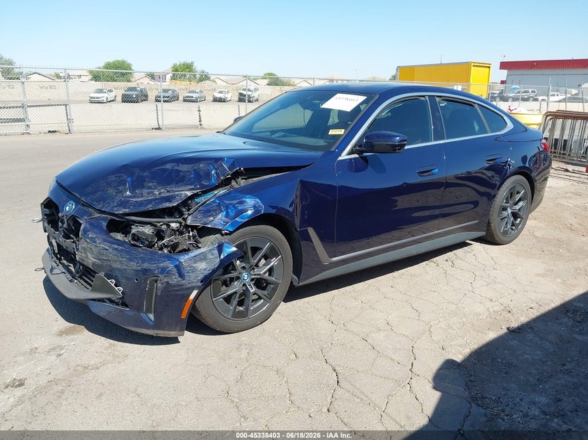 2023 BMW I4 Edrive35 VIN: WBY43AW03PFR37923 Lot: 45338403