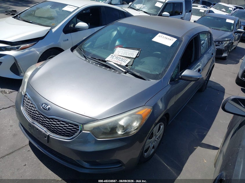 Vin: knafk5a81g5638936, lot: 45836523, kia forte lx 20162