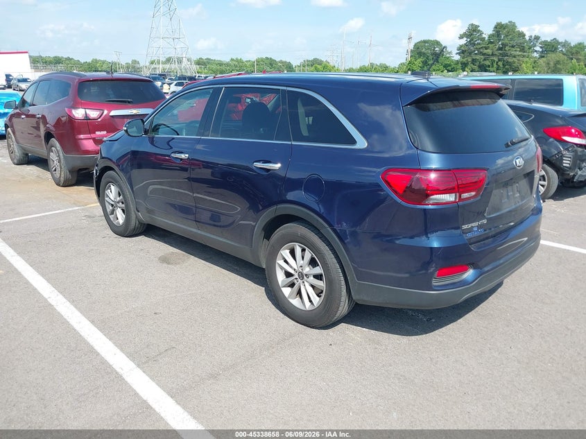 Vin: 5xypg4a57kg490493, lot: 45836594, kia sorento 3.3l lx 20193