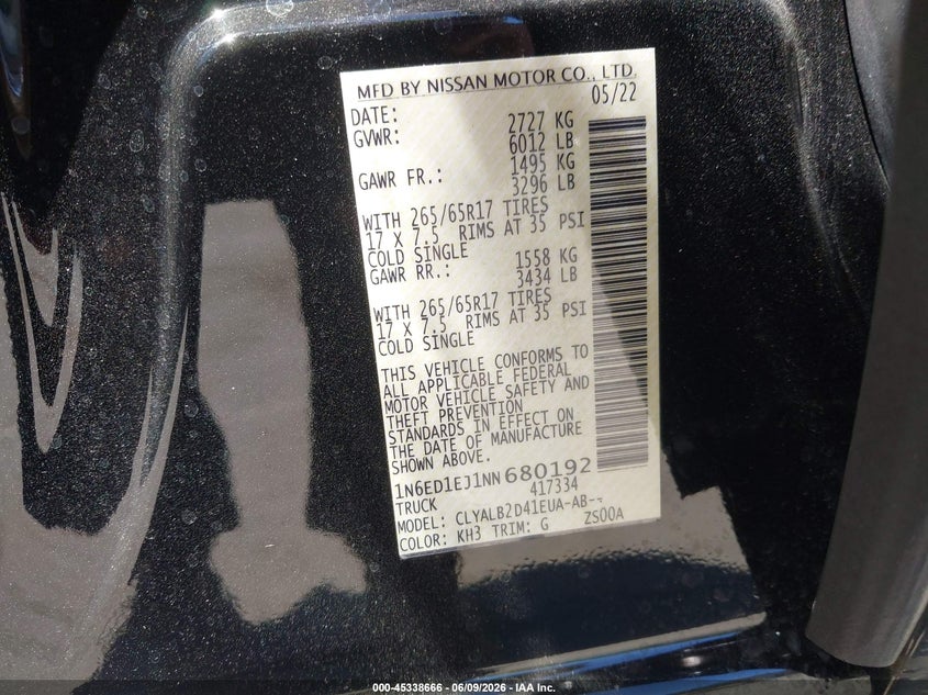 2022 NISSAN FRONTIER SV 4X2 — Photo 9