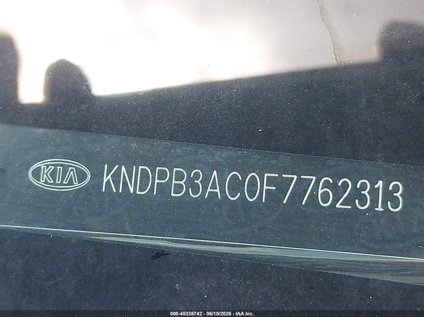2015 Kia Sportage Lx VIN: KNDPB3AC0F7762313 Lot: 45338742
