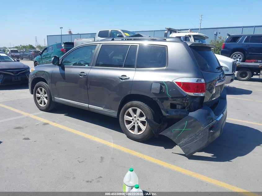 Vin: 5tdza3eh6ds037898, lot: 45836844, toyota highlander base plus 20133