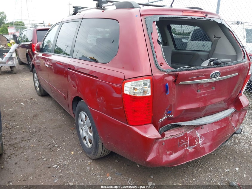 Vin: kndmg4c31a6346664, lot: 45836939, kia sedona lx 20103