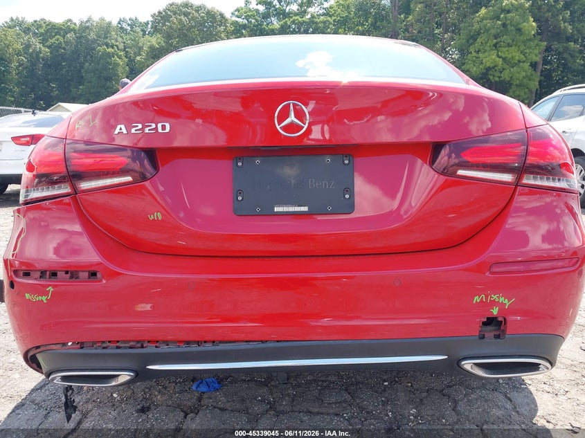 2019 Mercedes-Benz A 220 VIN: WDD3G4EB0KW026310 Lot: 45339045
