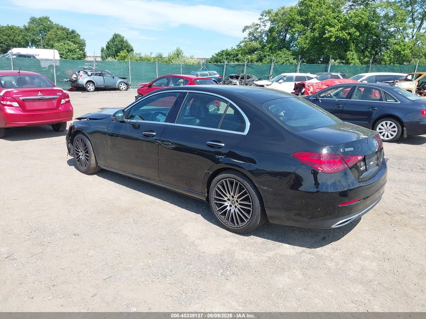 Vin: w1kaf4hb3nr041568, lot: 45837074, mercedes-benz c 300 4matic 20223