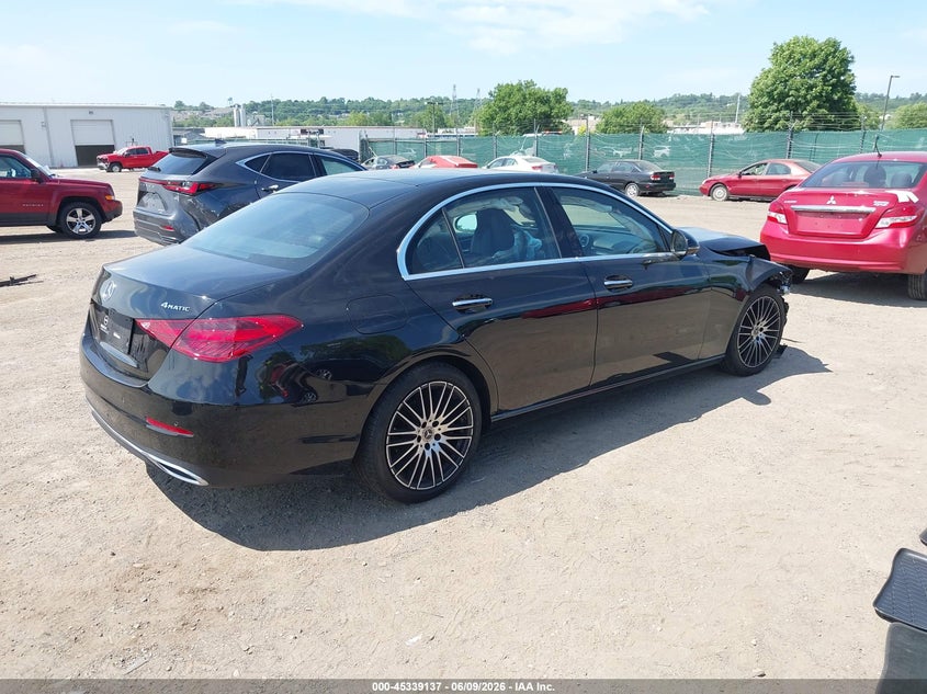 Vin: w1kaf4hb3nr041568, lot: 45837074, mercedes-benz c 300 4matic 20224