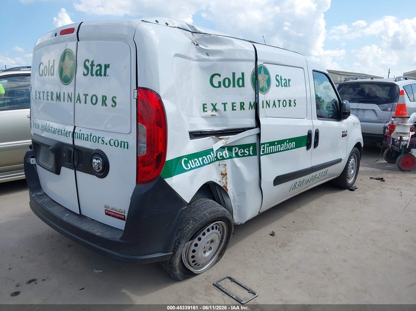 Vin: zfbhrfab0l6p65614, lot: 45837097, ram promaster city tradesman 20204