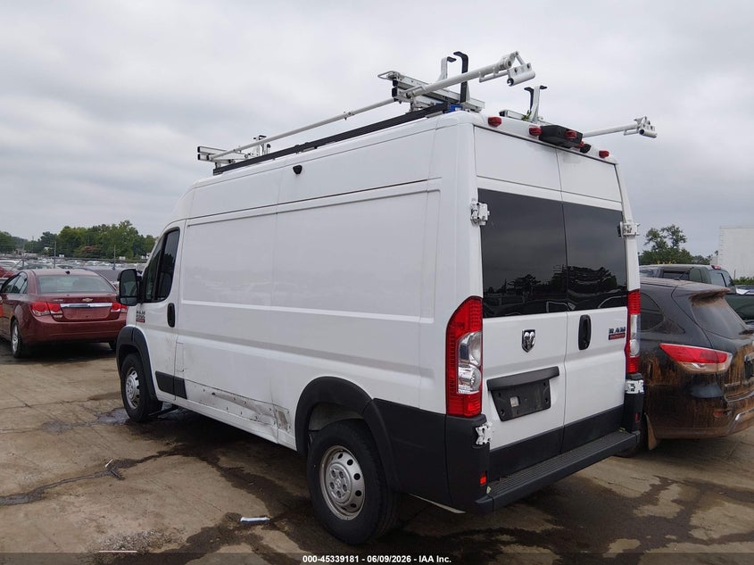 Vin: 3c6lrvbg9me520888, lot: 45837117, ram promaster 1500 high roof 136 wb 20213