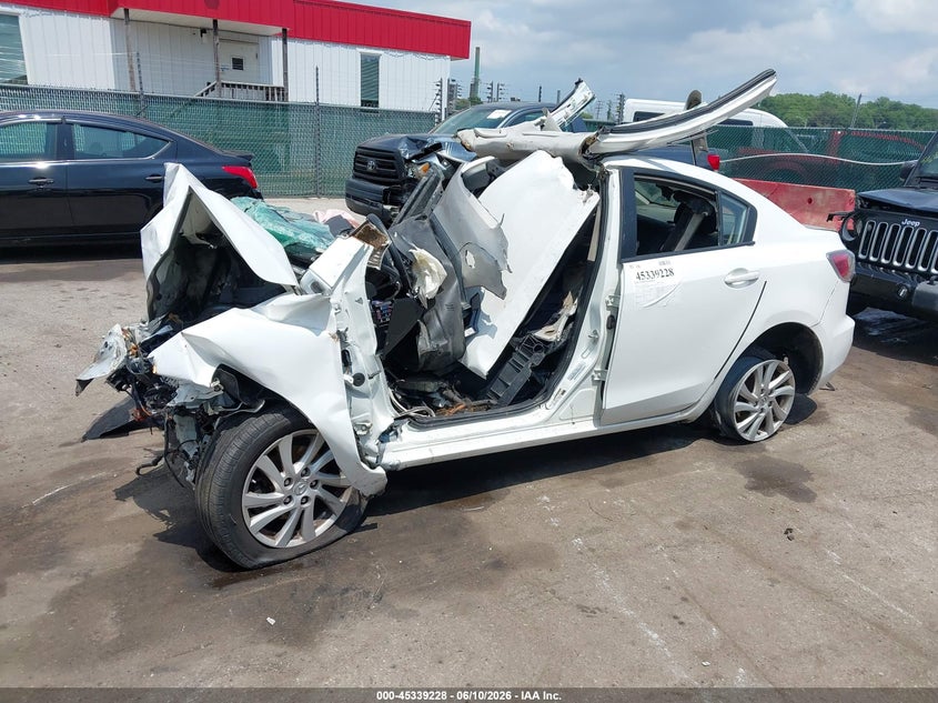 Vin: jm1bl1v89c1626603, lot: 45837164, mazda mazda3 i touring 20122