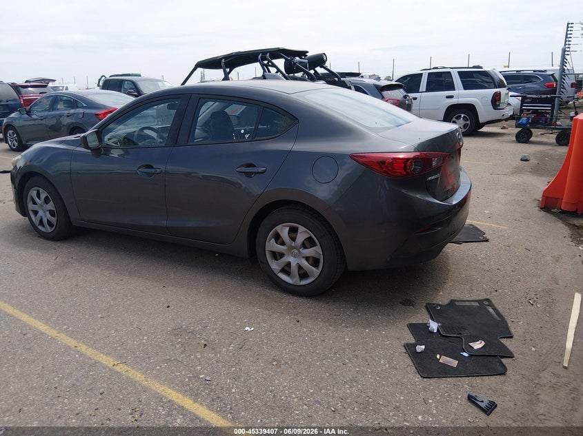 Vin: jm1bm1t75g1282006, lot: 45837343, mazda mazda3 i sport 20163