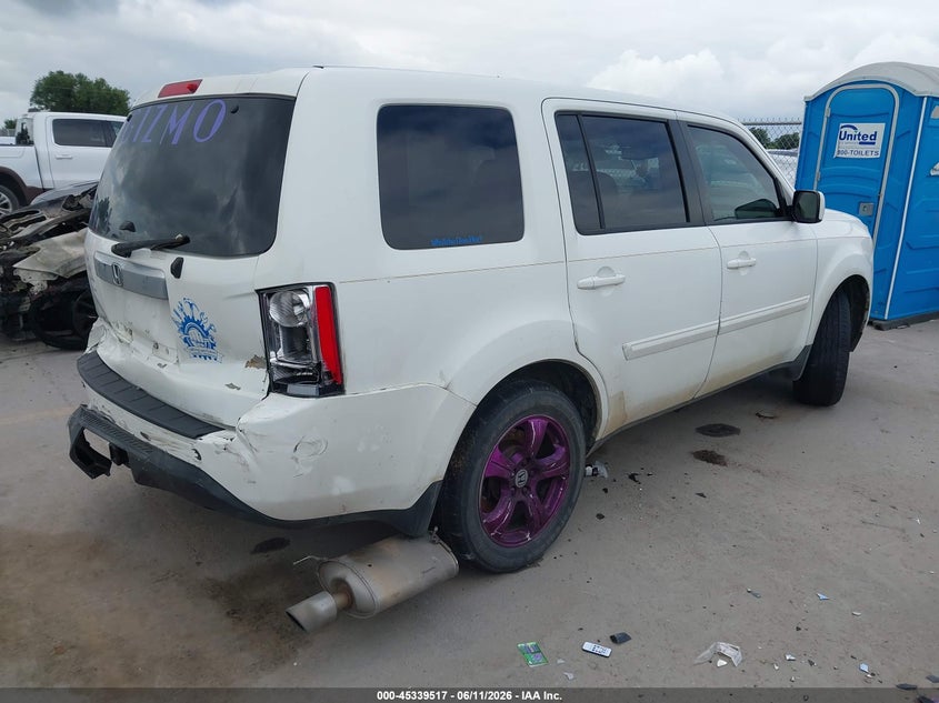 Vin: 5fnyf3h51db013656, lot: 45837453, honda pilot ex-l 20134