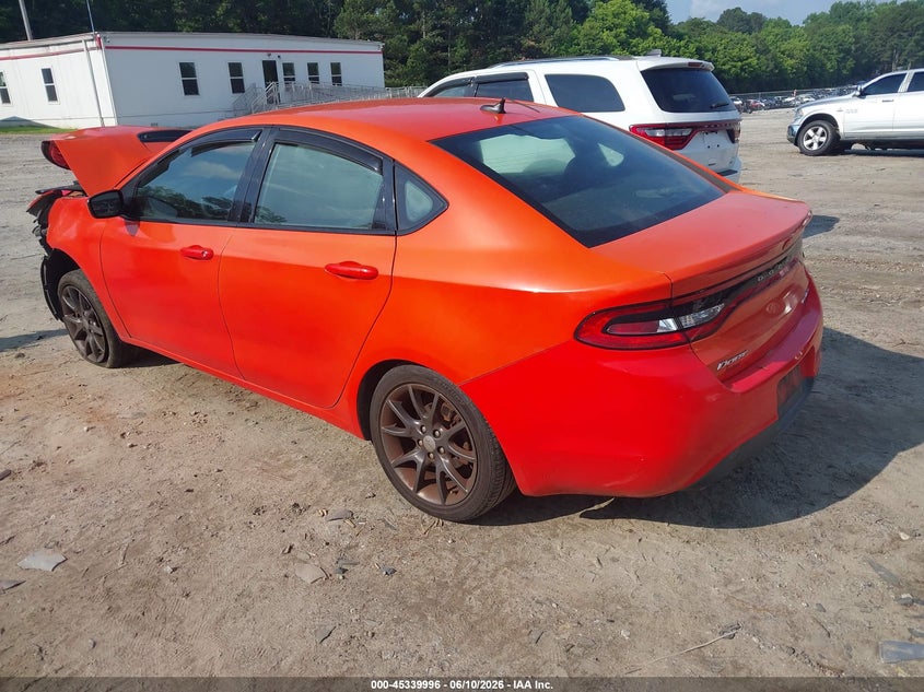 Vin: 1c3cdfbb8gd701783, lot: 45837932, dodge dart sxt 20163