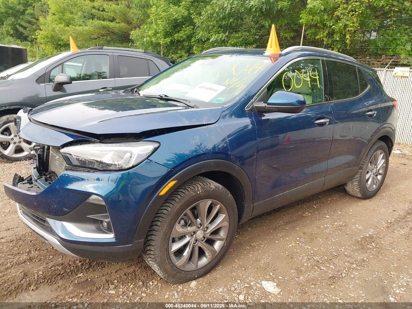 Vin: kl4mmgsl2mb106783, lot: 45837980, buick encore gx awd essence 20212