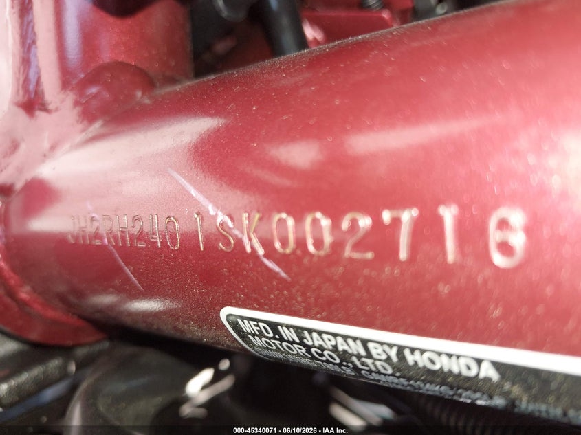 2025 Honda Cb750 A VIN: JH2RH2401SK002716 Lot: 45340071