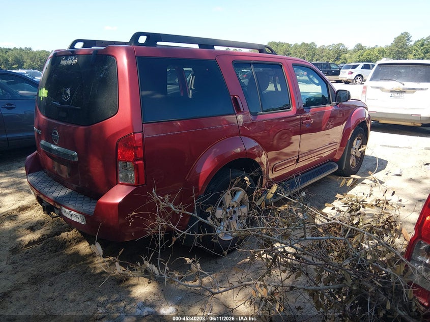 Vin: 5n1ar1nn2cc604457, lot: 45838144, nissan pathfinder sv 20124