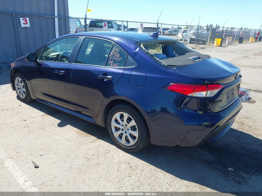VIN JTDEPMAEXMJ145260 2021 TOYOTA COROLLA LE