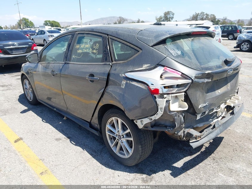 Vin: 1fadp3k26fl351408, lot: 45838334, ford focus se 20153
