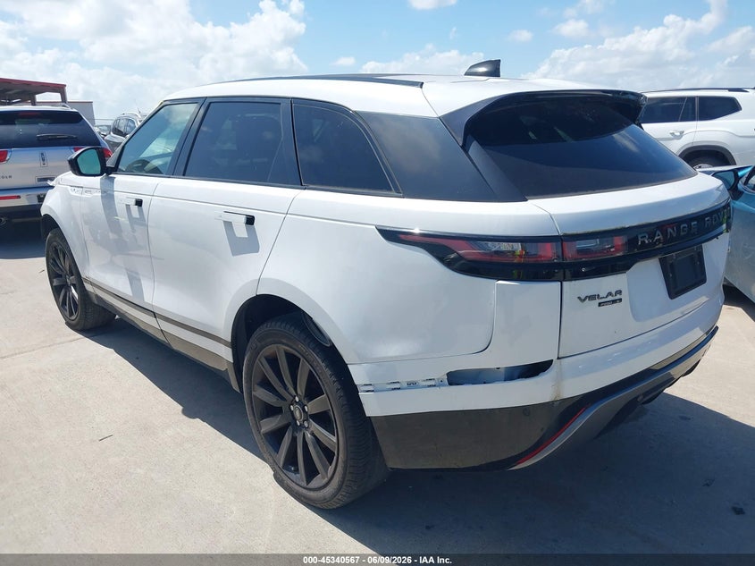 Vin: salyk2ex6la285258, lot: 45838503, land rover range rover velar p250 r-dynamic s 20203