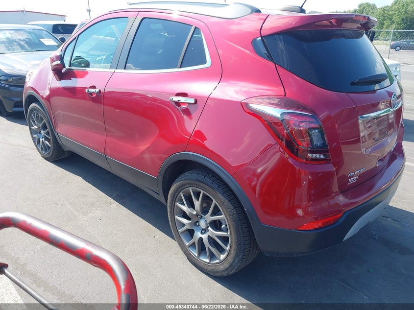 Vin: kl4cj1sbxjb677393, lot: 45838680, buick encore sport touring 20183