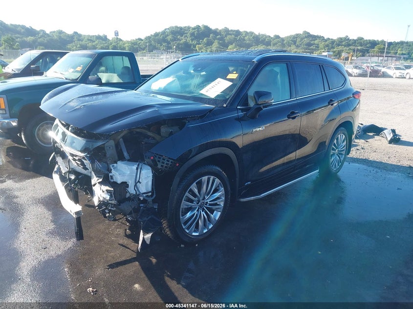 Vin: 5tdebrch7ms016267, lot: 45839083, toyota highlander hybrid platinum 20212