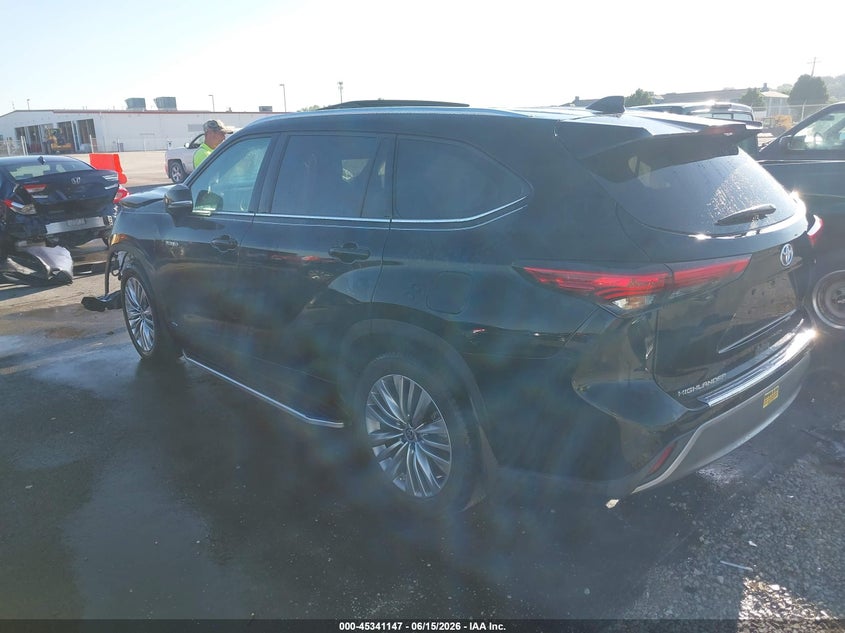 Vin: 5tdebrch7ms016267, lot: 45839083, toyota highlander hybrid platinum 20213
