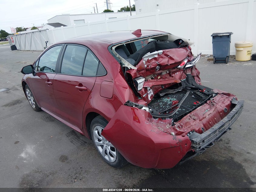 VIN 5YFEPMAE3NP367832 2022 TOYOTA COROLLA LE