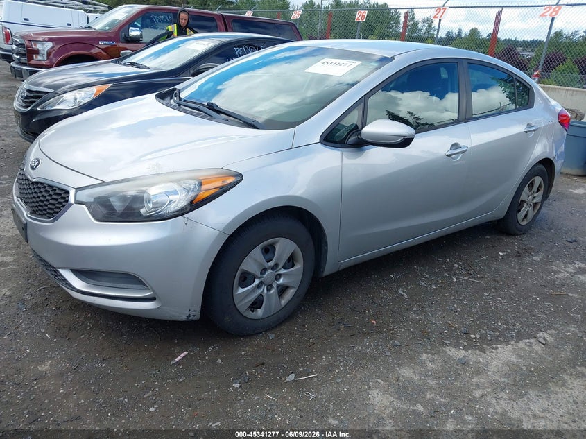 Vin: knafk4a66e5214383, lot: 45839213, kia forte lx 20142
