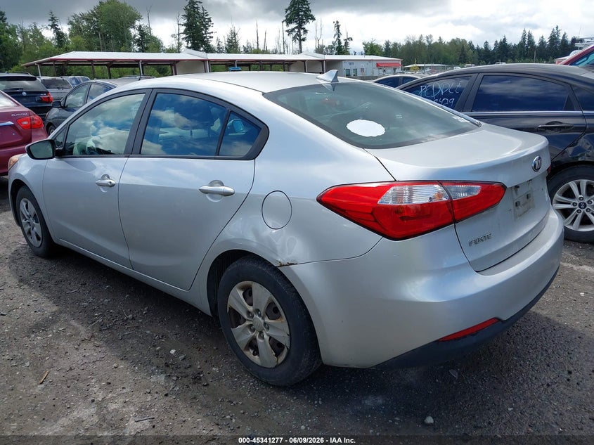 Vin: knafk4a66e5214383, lot: 45839213, kia forte lx 20143